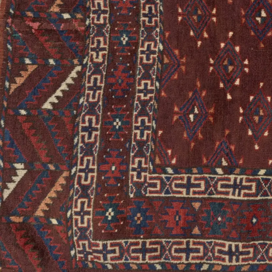Ensi (tentdeur): detail van de rand