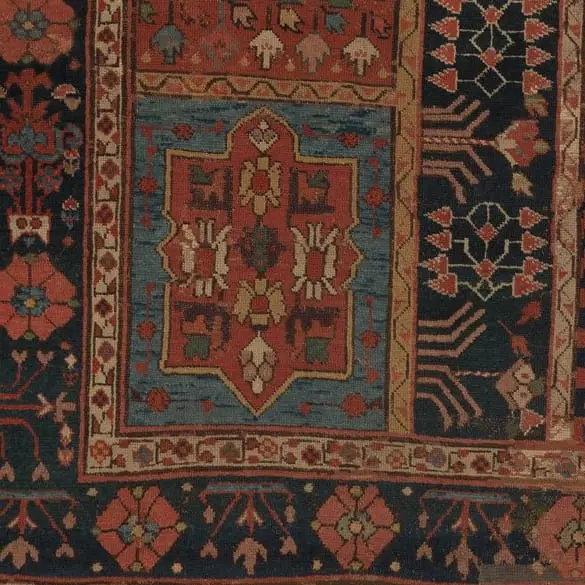 Koerdisch galerietapijt: detail van de rand